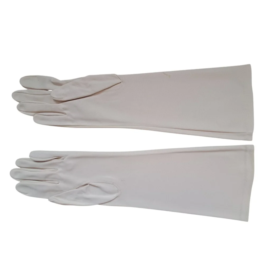 Vintage‎ Opera Gloves Lot 2 Leather Brown Sz 6.5 & Crescendoe Nylon 7.5